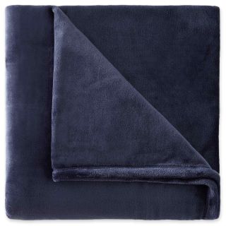 JCP Home Collection  Home Velvet Plush Solid Throw, Signature Navy