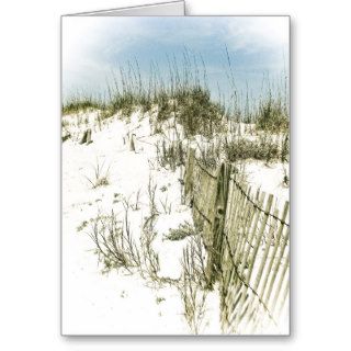 Sand Dunes Fence Greeting Cards