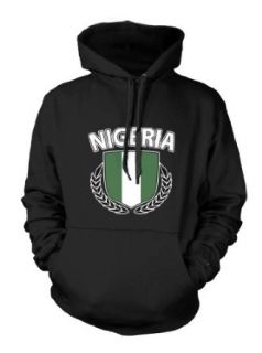 Nigeria Country Pride Africa Nigerian Flag Proud Men's Size Hoodie Sweatshirt Clothing