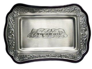 Pewter and Wood Challah Board   Cutting Boards