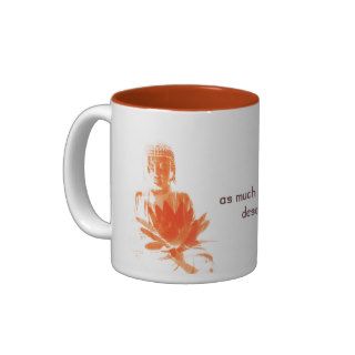 saffron Buddha Gautama with quote Coffee Mugs