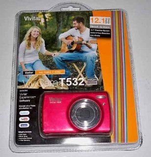 Vivitar Vivicam VT532R 12.1MP Digital Camera with 5x Optical Zoom   Red  Point And Shoot Digital Cameras  Camera & Photo