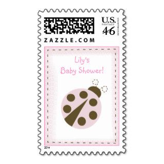 Lily's Postage Mod Pink Ladybug Stamp trendy