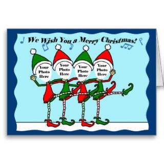 Dancing Christmas Elves Card