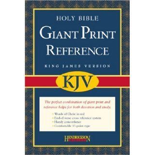 Giant Print Reference Bible KJV KJV Scripture 9781598560008 Books