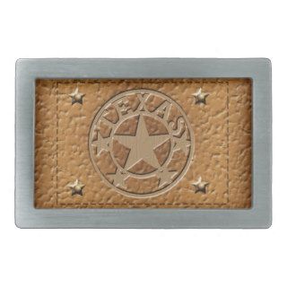 Texas Star Leather Belt Buckle