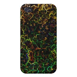 Coral Reef Neon Cubes Cover For iPhone 4