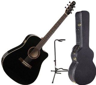 Seagull Entourage Black CW GT QI w/Case and Stand Musical Instruments