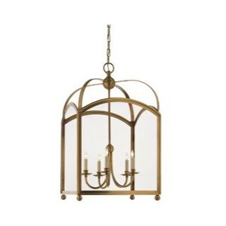 E.F. Chapman Arch Top Large Lantern in Antique Burnished Brass by Visual Comfort CHC3425AB   Novelty Lamps  