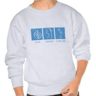 Reiki Symbol   Blue Pullover Sweatshirts