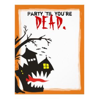 halloween haunted house monster invitations letletterhead design