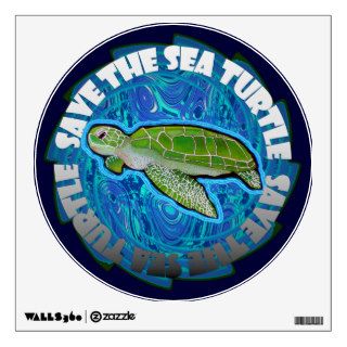 Save The Sea Turtle Wall Decal