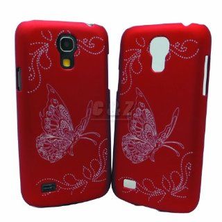 Red HARD RUBBER CASE COVER + SCREEN FILM FOR Samsung Galaxy S4 Mini i9190 f Cell Phones & Accessories