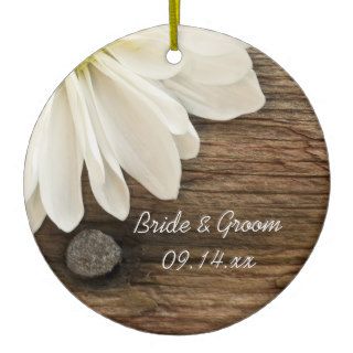 Rustic Daisy Country Wedding Bridesmaid Thank You Ornaments