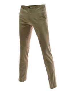 TheLees Men's Slim Fit Stretchy Basic Cotton Pants at  Mens Clothing store