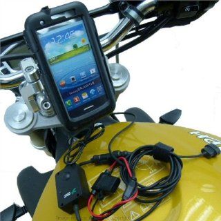 PRO Waterproof Motorcycle 'Direct to Battery' Powered Mount for Samsung Galaxy S3 GT i9300 / SGH i747 / SCH i535 / SPH L710 / SGH T999 Cell Phones & Accessories