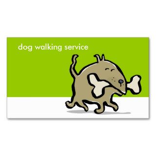 small dog, big bone   dog walking   business card templates