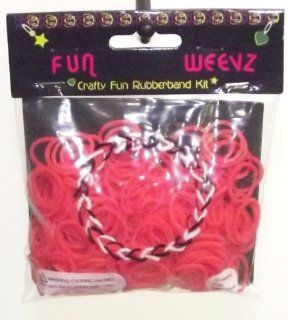 Fun Weevz Loom Bands Rubberband Kit Red