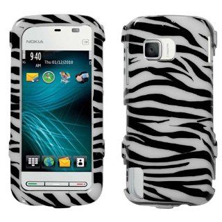 Hard Plastic Snap on Cover Fits Nokia 5230 Nuron Zebra Skin T Mobile Cell Phones & Accessories