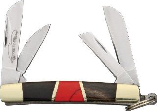 Frost Cutlery & Knives OC552BORC Ocoee River Mini Congress Pocket Knife with Black Onyx & Red Coral Handles  Folding Camping Knives  Sports & Outdoors