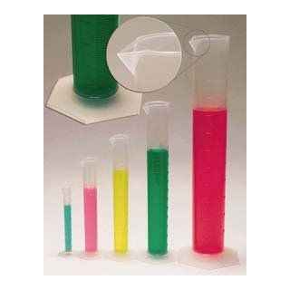 Measuring Cylinders with a hexagonal base, Plastic Measuring Cylinder   1000ml (H Science Lab Cylinders