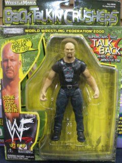 1999 Wrestling   WWF WWE Wrestlemania (Jakks Pacific) Stone Cold Steve Austin Back Talkin' Crushers   Series 2 Action Figure Toys & Games