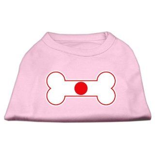 Mirage Pet Products 20 Inch Bone Shaped Japan Flag Screen Print Shirts for Pets, 3X Large, Light Pink  Pet Apparel 