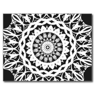 Black and White Kaleidoscope 1 Post Card