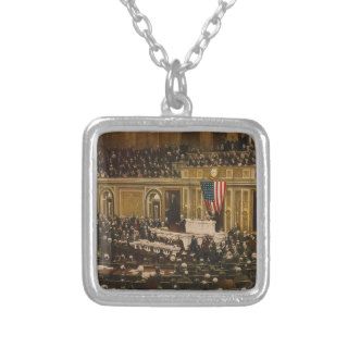 Woodrow Wilson asking Congress to Declare War Jewelry