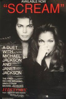 Michael Jackson and Janet Jackson   Scream   Poster 11 X 17 (537)  Prints  