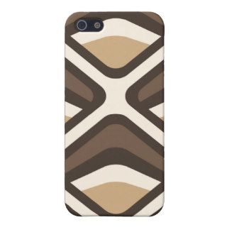 Brown and beige rounded diamonds case for iPhone 5