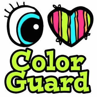 Bright Eye Heart I Love Color Guard Photo Cutout