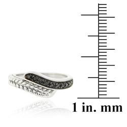 DB Designs Sterling Silver 1/10ct TDW Black Diamond Wave Ring DB Designs Diamond Rings