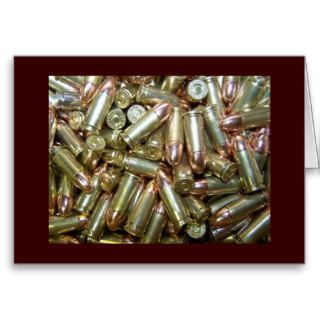 9mm ammo Ammunition Greeting Cards