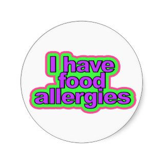 I have food allergies stickers