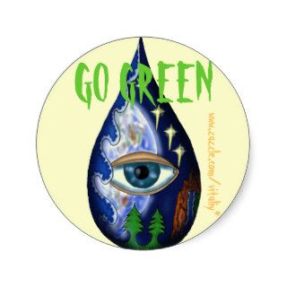 Go green Earth abstract art cool sticker design
