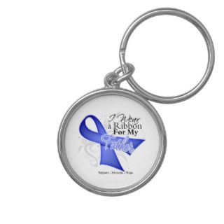 Father Periwinkle Ribbon   Stomach Cancer Keychain