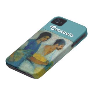 Siqueiros Peasants Vintage Fine Art Pastel Drawing iPhone 4 Cover