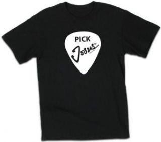 Christian T Shirt Pick Jesus Guitar Pick Design Clothing