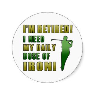 Funny Golfing Retirement Stickers