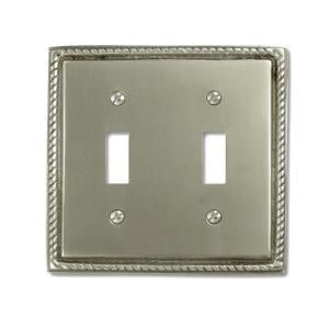 Amerelle Georgian 2 Toggle Wall Plate   Nickel DISCONTINUED 54TTN
