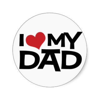 I Love My Dad Father's Day Sticker