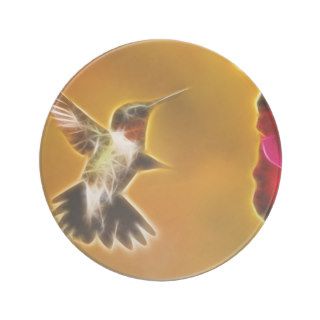 Male Ruby throated Hummingbird Beverage Coaster