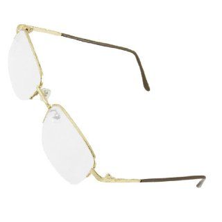  2.0D Clear Lens Brass Tone Metal Half frame Slim Arm Reading Glasses Health & Personal Care