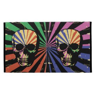 Bright Colorful Gothic Skull pattern iPad Folio Cover