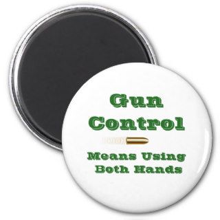 Funny Gun Control Fridge Magnets