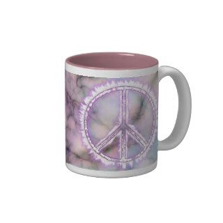 Pink Live Electric Energy Peace Sign Coffee Mug