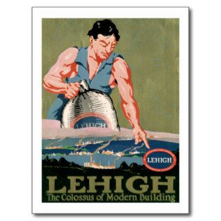 Vintage Lehigh Cement Ad Art Post Cards