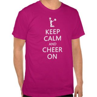 Keep Calm and Cheer On, Cheerleader Pink Tshirts