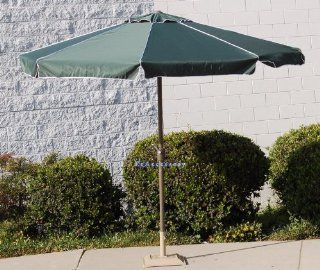 Solid Green with White Stripe 10' Feet Adjustable Outdoor/backyard/patio/pool/market Table Tilt Umbrella with Valance Pole Dia 1 7/8"  Patio, Lawn & Garden